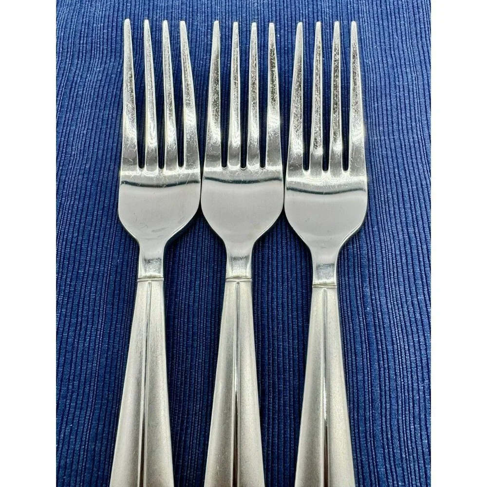 Cambridge Silver Stainless Dinner Fork 8 inch‎ Lot of 3 CBS46 Satin Handle